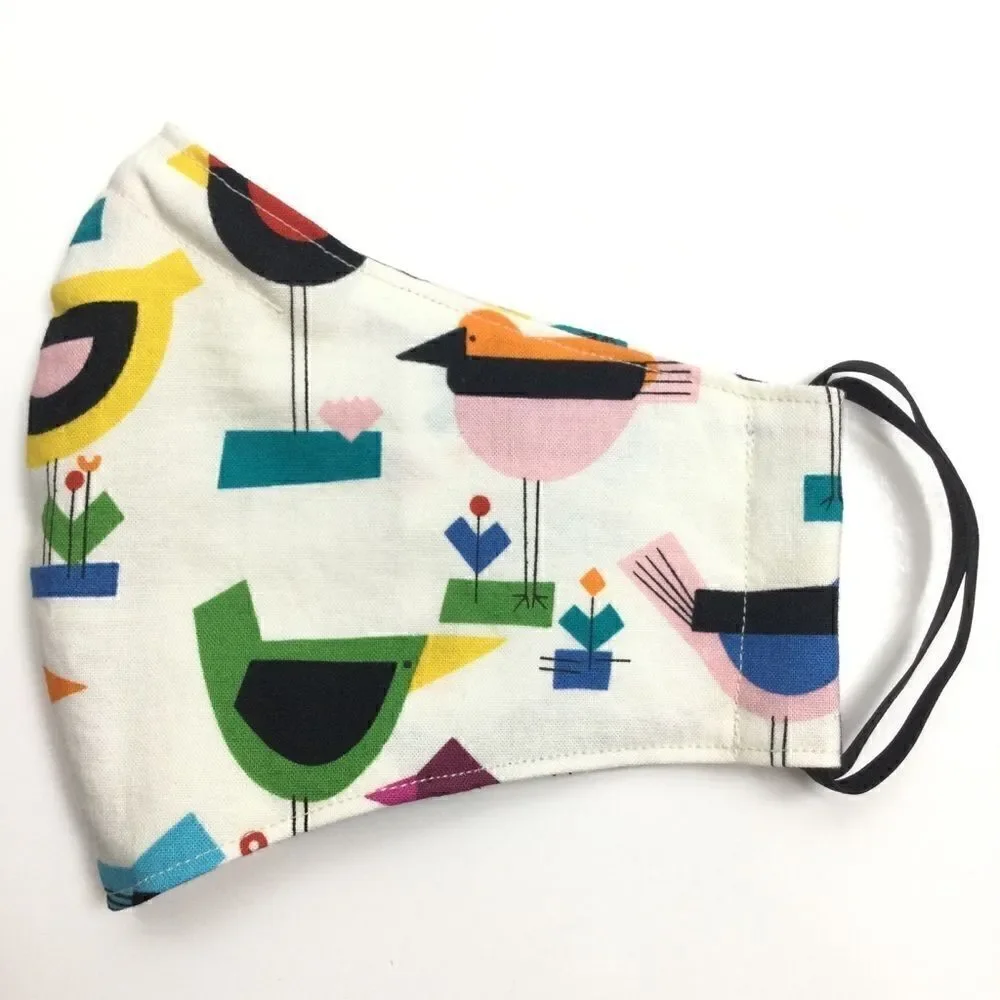 ‎2/$15 - Bird Mask, Modern Bird Pattern Face Mask, Filti Filter - Picture 2 of 14